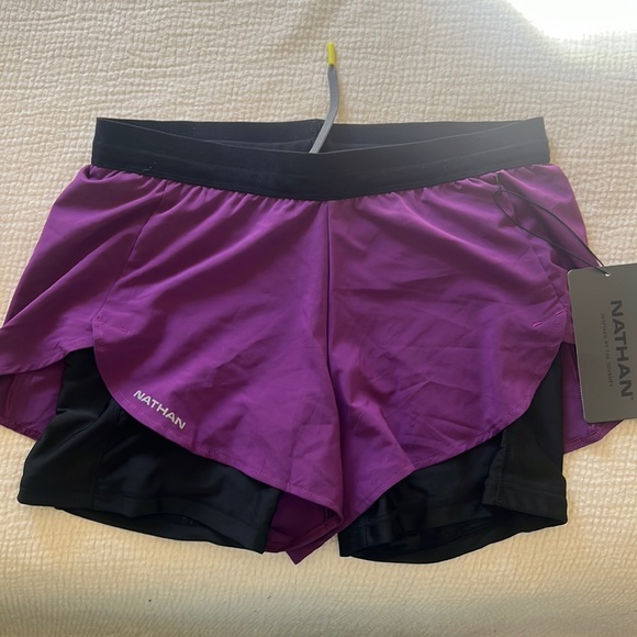 Nathan Running Shorts - women’s M - black and purple - Picture 1 of 3